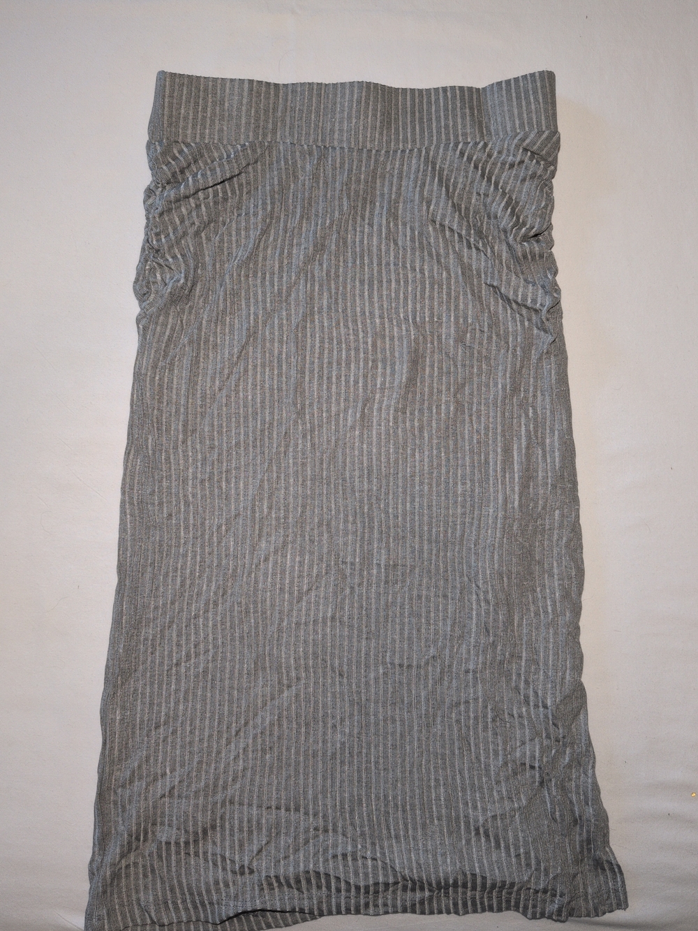 Lisa Rinna Collection Gray Ribbed Maxi Skirt